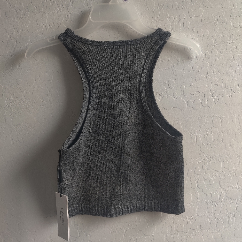 🆕 Calvin Klein Active Athleisure gray Compression Sports Bra_Small - Picture 4 of 7